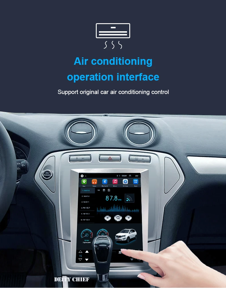 Clearance 64GB Android8.1 Tesla style Car GPS Navigati for Ford Mondeo 2007-2010 yea Vertical  screen GPS multimedia radio navigaton 22