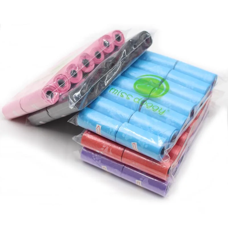 14 Rolls Dog Poop Bags Pet Waste Garbage Bags Outdoor Carrier Holder Dispenser