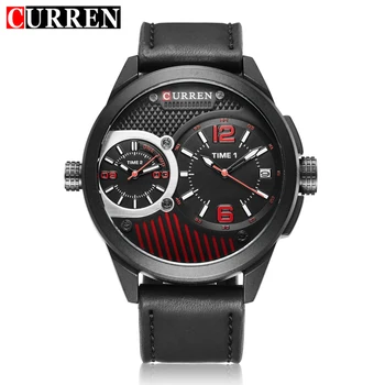 

Curren Men's Casual Multi Time Zones Date Watches Fashion Casual Quartz Watch Men Wrist Watch Male Clock Relojes Hombre 8249