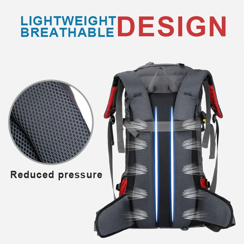 Outdoor Sports Bag 60L Men Women Travel Waterproof Bag Large Capacity Climbing Hiking Backpack Camping Bag Gym Bags (3)