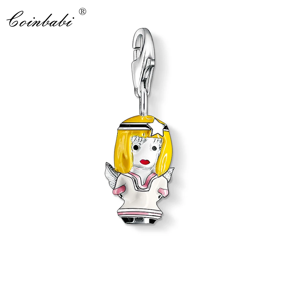 

Подвеска с подвеской в виде ангела, 2018 модные ювелирные изделия, Трендовое чистое серебро 925 пробы, подарок для женщин, подходящий браслет, ожерелье