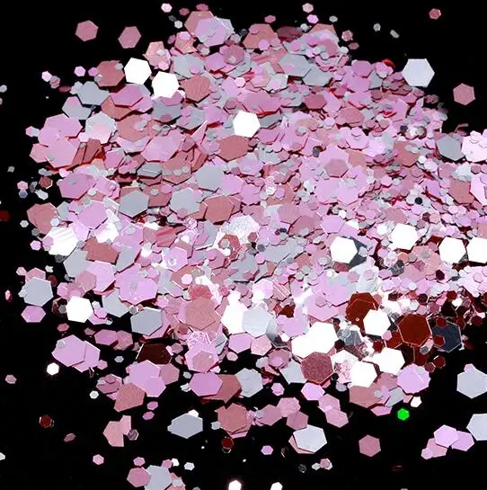 50g/bag Chunky Glitter Nail Sequins Iridescent Flakes Ultra-thin Colorful Mixed Paillette Festival Glitter Cosmetic Face Glitter - Цвет: 17-50g in one bag