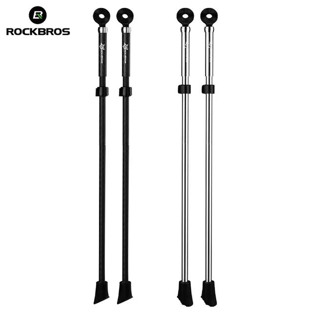 

ROCKBROS Antiskid Bicycle Kickstand Quick Release Folding Bicycle Foot Support Carbon Fiber/Stainless Steel MTB Parking Racks