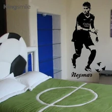 Pegatina de pared de estrella de fútbol Neymar, cartel deportivo, calcomanías de vinilo, pegatinas retro para habitación de niños, decoración del hogar, triangulación de envío