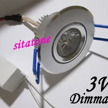DHL,, распродажа, затемняемый 3 Вт светодиодный светильник, AC85-265V, 3*1 Вт Светодиодный светильник, 2 года гарантии