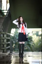 Japón Anime Hell Girl Enma Ai Cosplay de Las Mujeres COS uniformes escolares marinero traje TOP + Skirt + Tie