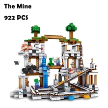 Kits modelo de construção compatível com lego Minecraft 922 Pcs A Mina Meu mundo 21118 Blocos Educacionais Brinquedos passatempos Para Crianças