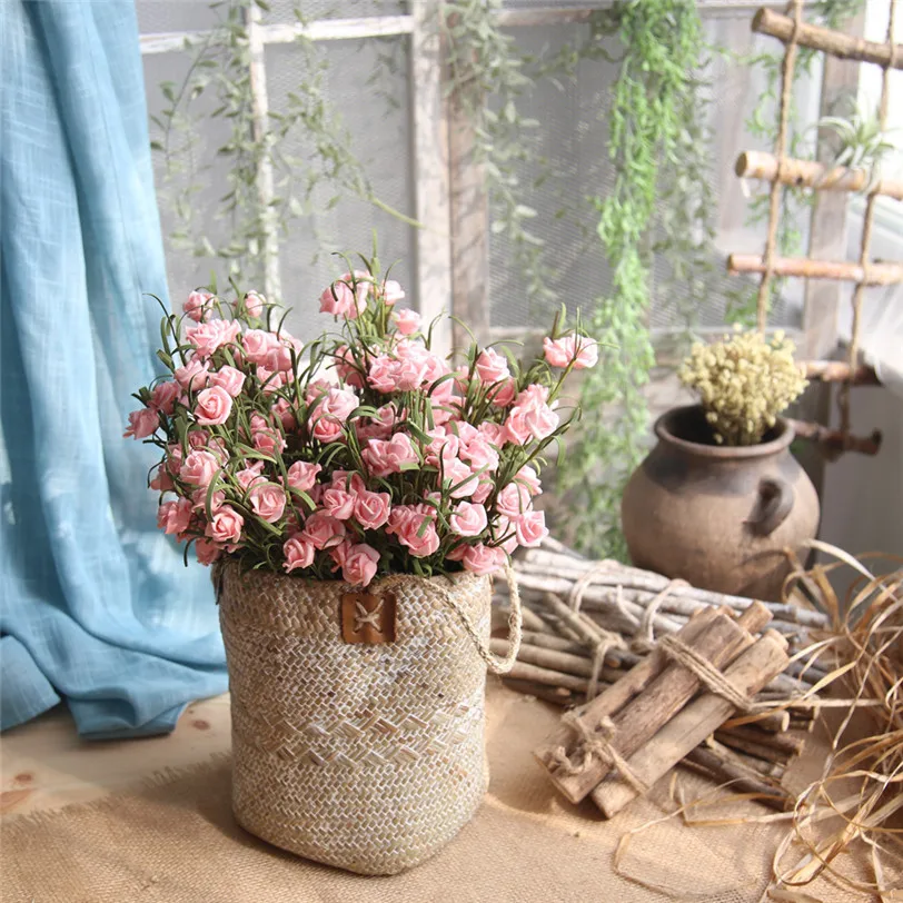 

Artificial PE Fake Flowers Rose Floral Wedding Bouquet Bridal Hydrangea Decor Christmas decorations