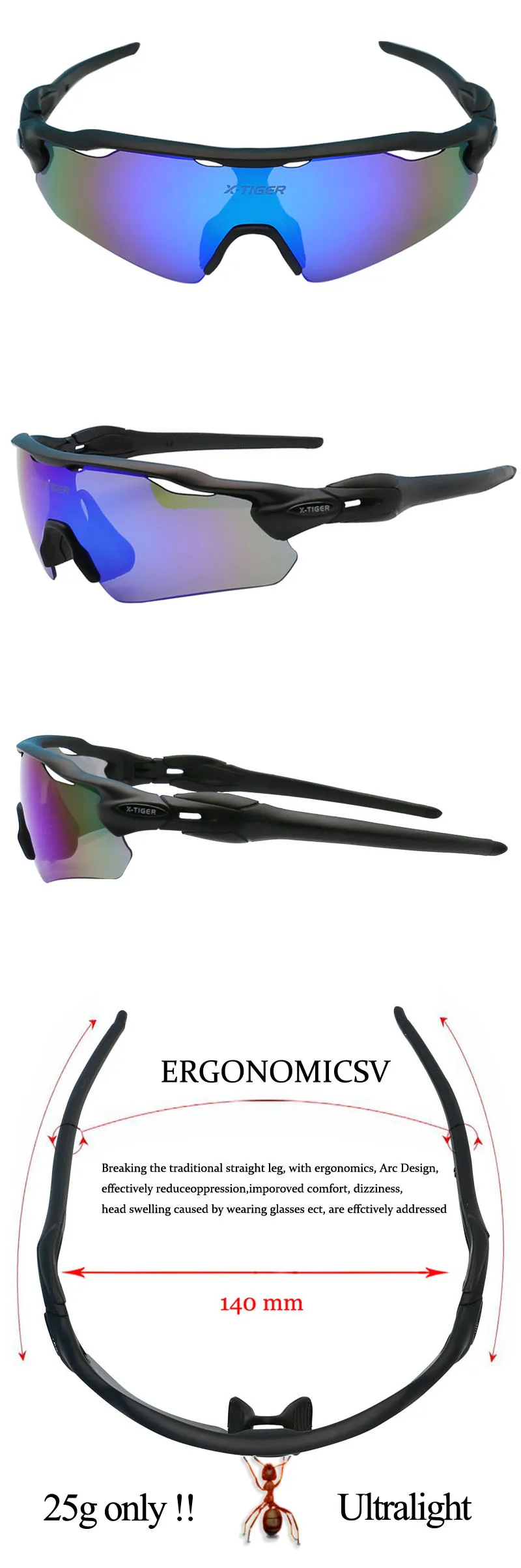 X-TIGER фотохромные сверхлегкие велосипедные солнцезащитные очки с близорукостью Рамный горный велосипед защитные очки для велоспорта велосипедные очки