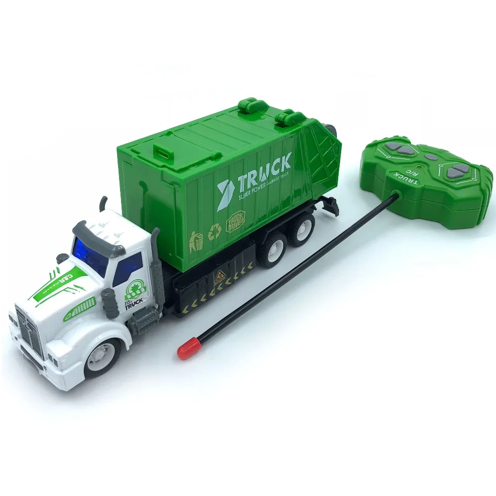 RC Truck 4CH Remote Control Toy Sanitation Truck Transport Vehicle Electric Car Gift for Boys Electronic Hobby Hot Toys Order365