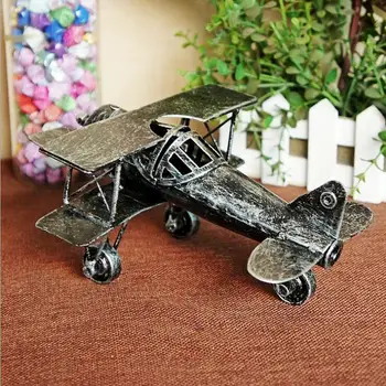 

Creative Handmade Old Retro WWII American Wings Fighter Tin Aircraft Model Personality Decorating Home Birthday Gift