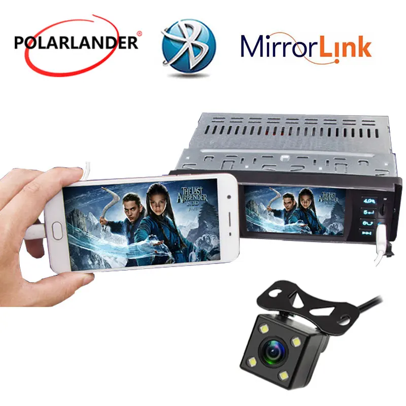 1 din автомагнитола 4 дюйма HD USB/SD/FM стерео Bluetooth MP5 плеер с задней камерой android телефон экран Зеркало Ссылка