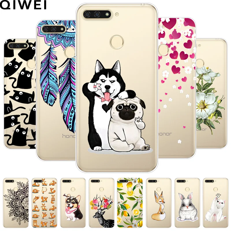 

For Huawei Honor 7A Pro Case 5.7 Transparent Clear Soft TPU Back Cover For Huawei Honor7A Pro AUM-L29 Fashion Phone Cases Coque
