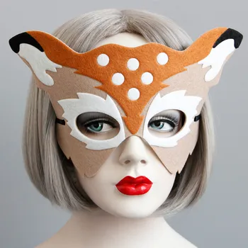 

Christmas Ball Party Half Face Cute Deer Mask Men and Women Adult Children Mask Jewelry Christmas Decoration