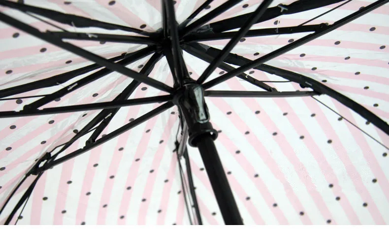 Складные Прозрачные Зонтики с 8 ребрами для женщин, прозрачный дождевой Зонт с принтом, женский зонтик для улицы, дождевик YS028