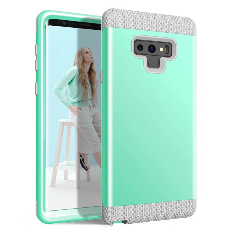

Two-Tone Stitching TPU For Samsung s9 s9Plus note9 PC 360 Degree Shockproof 3-Layers Mobile Full-Body Protection Cover Phone Bag