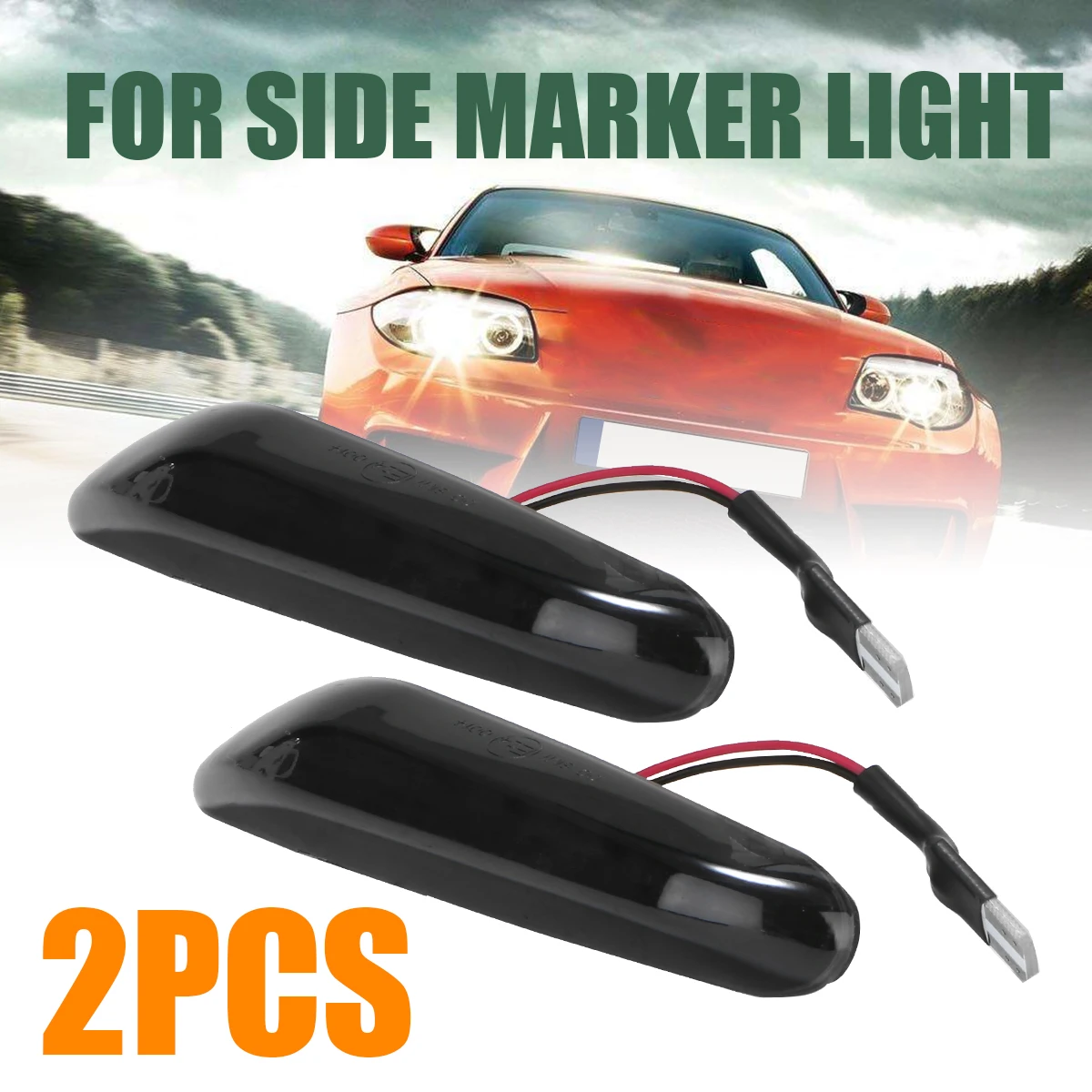

2x Smoke LED Side Marker Light Flowing Water Indicator Turn Signal Light For BMW E90 E91 E92 E39 E60 E46 E83 E53 Error Free