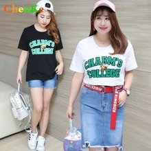 ChenKe повседневная женская летняя Однотонная футболка с круглым вырезом модная футболка с коротким рукавом большой размер женский летний топ Женская футболка