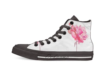 

Flamingo Rose High Top Canvas Shoes Flat Casual Custom Unisex Sneaker Drop Shipping