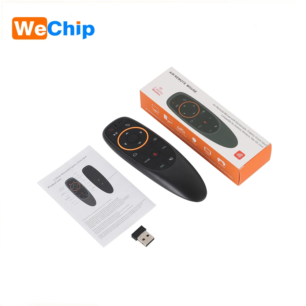 

10pcs/lot G10 air mouse with voice microphone Contoller 2.4G wireless IR learning Gyroscope remote control Work For TV Box / TV