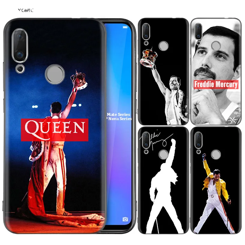 

Silicone Coque Case for Huawei P30 P20 P10 P9 Mate 20 10 Lite Pro Nova 3i 4e 3E P Smart 2019 2018 Plus Queen Freddie Mercury Kin