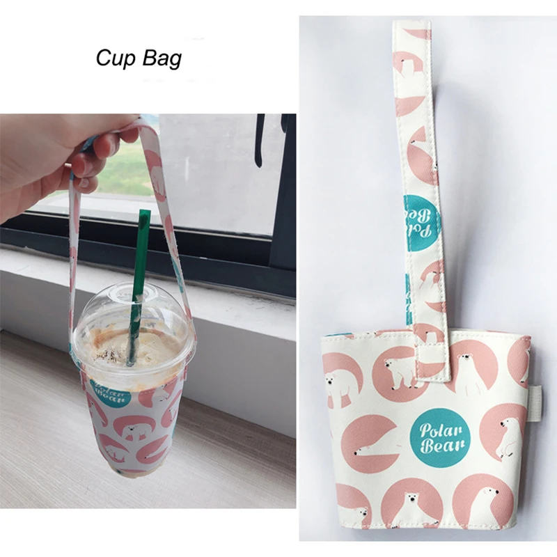Холщовая Портативная сумка для чашки, хлопковая ткань, водонепроницаемая сумка для чашки, одиночная, без запаха, милая маленькая сумка, Подарочная сумка-тоут