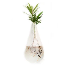 Творческое, настенное прозрачное стеклянная гидропонная ваза для гостиной, устройство для домашнего декора с 1 бесплатным крюком без повреждений(капельница