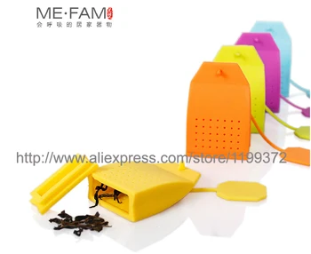 

DHL Free Shipping 100pcs/lot Silicon tea filter hand bag Handbag ball dipper box shape Silicone tea infuser strainer