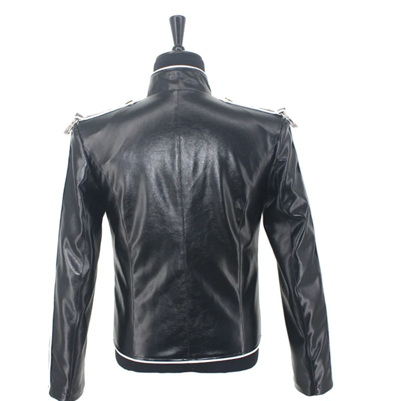 Горячая мода casaul MJ Майкл Джексон классический черный V8 панк Moto Skinny кожаная куртка костюм в 1992 s