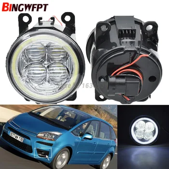 

2x Super Bright Angel Eyes White Blue Led Fog Lamps fog light For Citroen C4 Picasso I UD_ 2007-2013