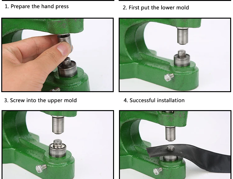 Eyelets buckle mold. Hand pressing button machine.Prong Snaps mold. Button installation tool. 3mm/4mm/5mm/6mm/8mm/10mm/12mm-40mm