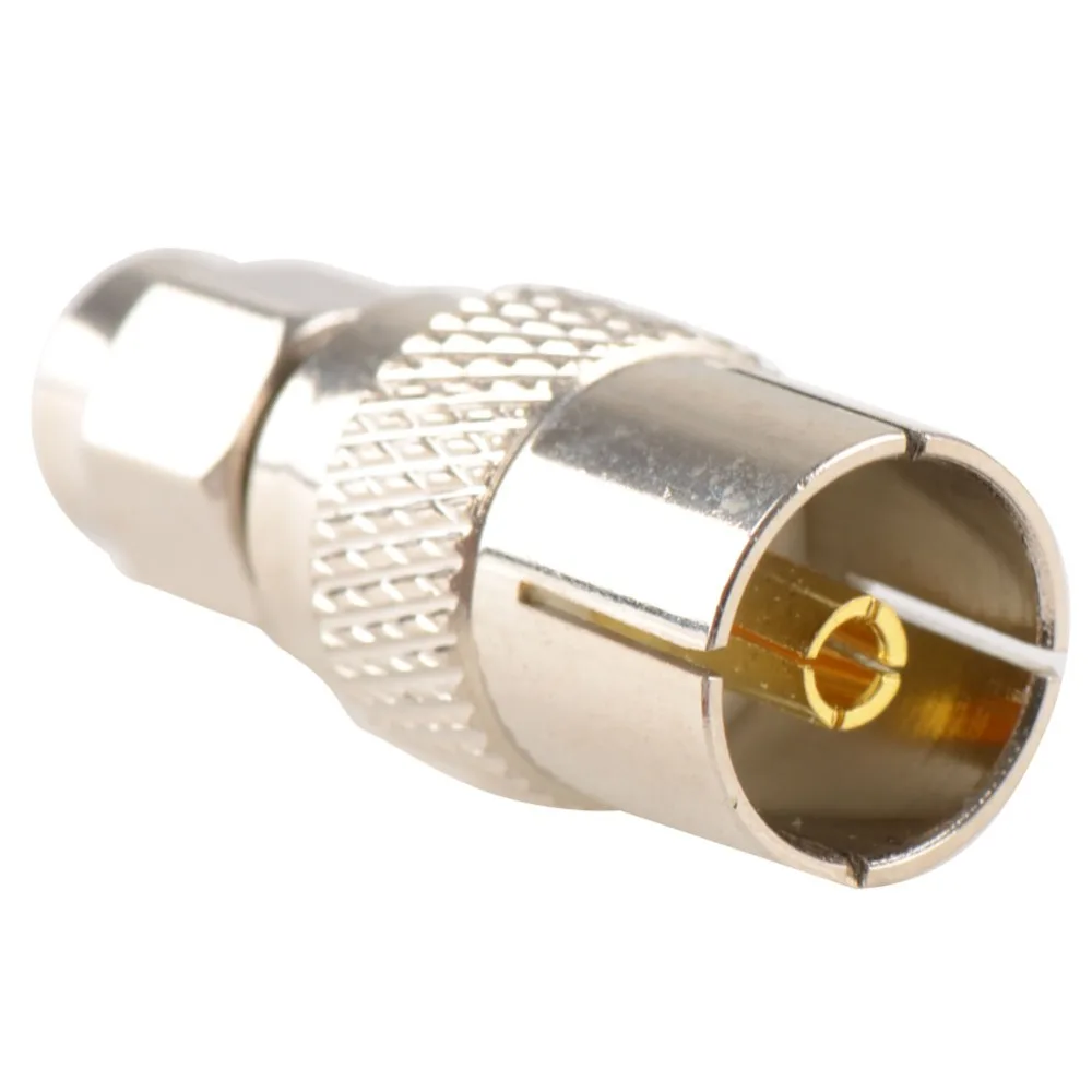 

1pc Adapter IEC PAL DVB-T TV Female Jack To SMA Plug Male Connector Straight Nickel Plating