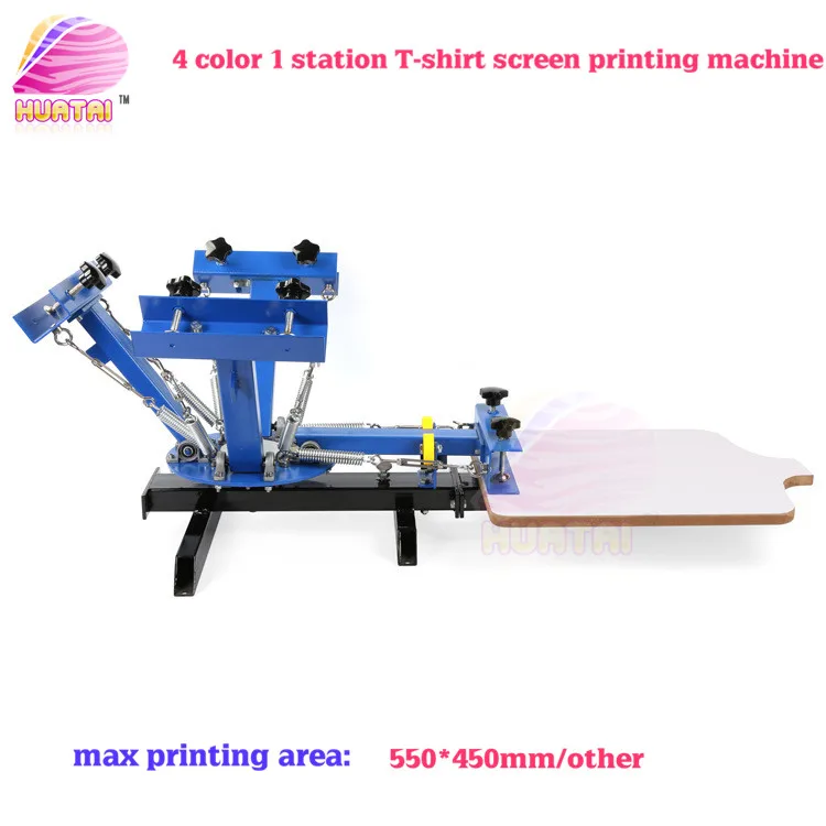 

4 color 1 stations screen printing machine for t shirts without base good quality free shipping (many areas)with fast delivery