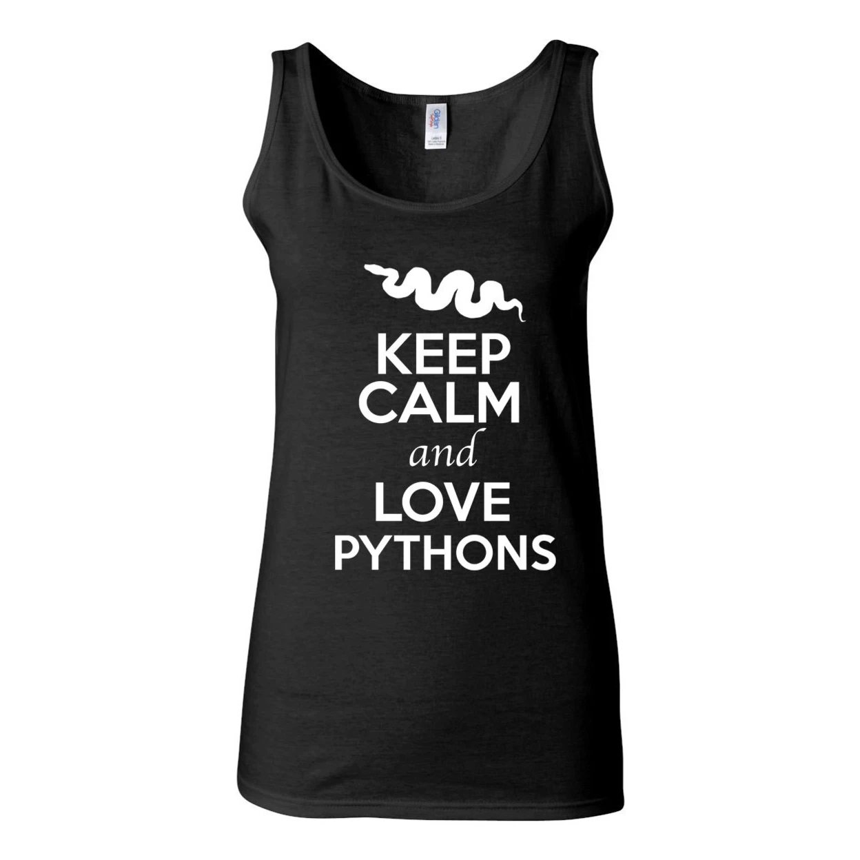 Junior Keep Calm And Love Pythons Animal Lover Sleeveless Tank Tops 2377