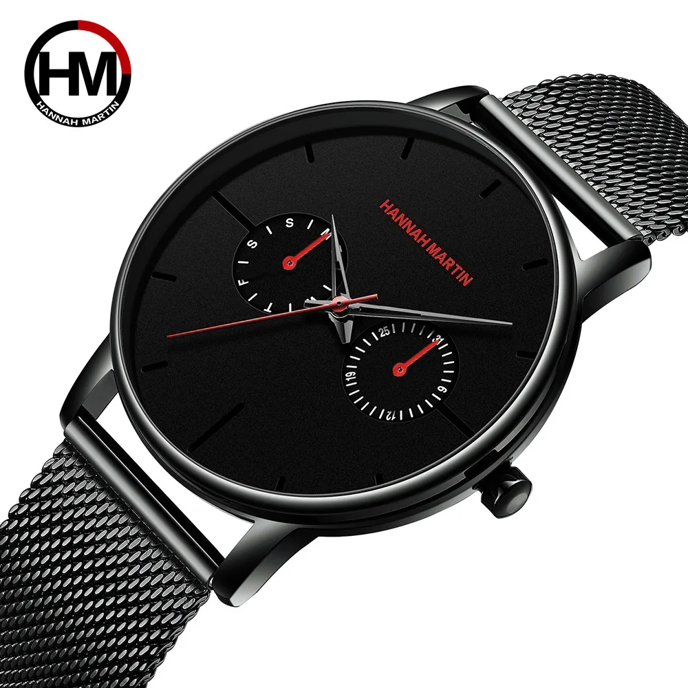 

relogio masculino 2019 Fashion Men Watch Top Brand Luxury Quartz Watch Men Creative Dial Clock Mesh Steel Waterproof Wristwatch