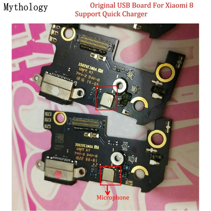 

Mythology Original For Xiaomi Mi8 USB Board Flex Cable Dock Connector Microphone Mobile Phone IC Support Quick Charger