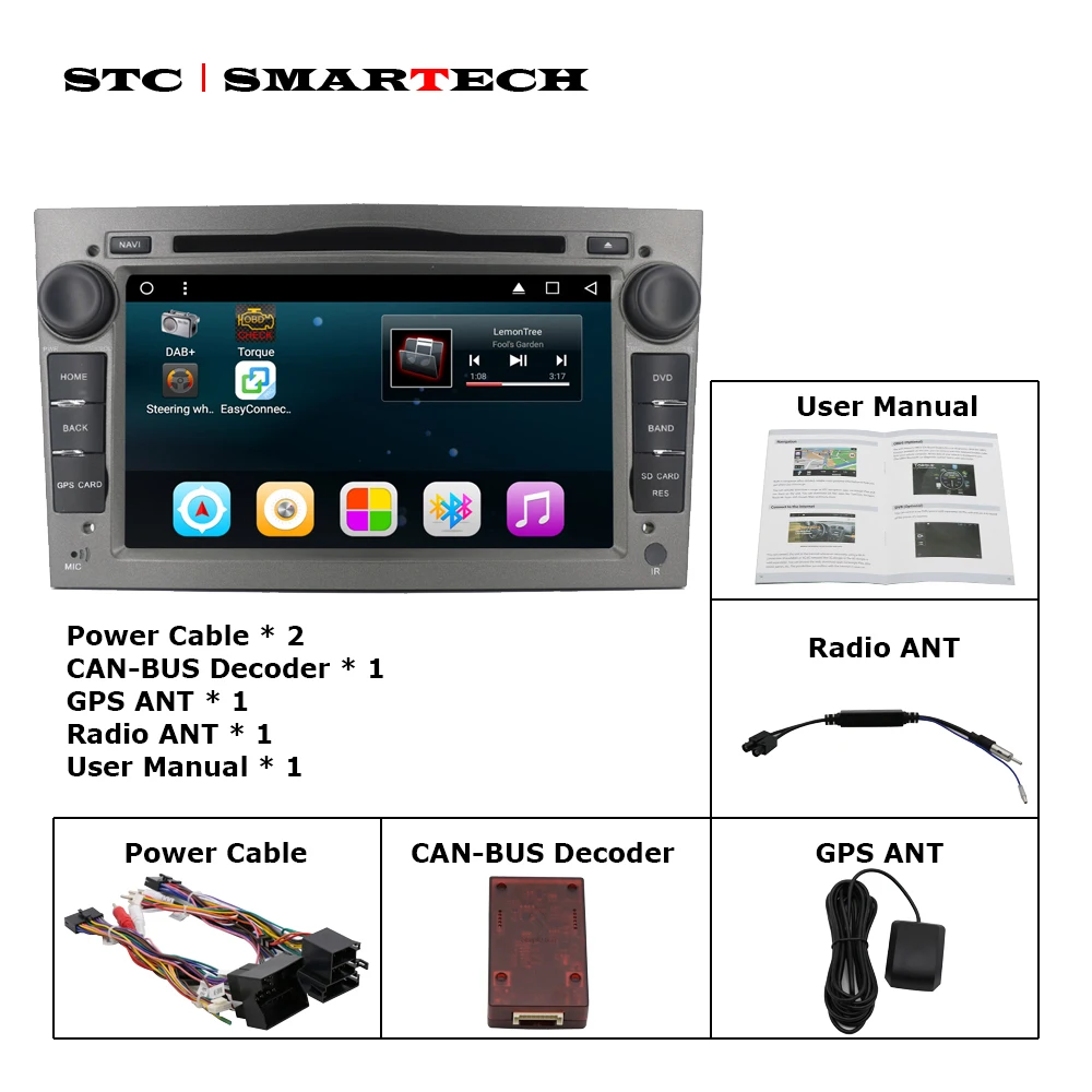 Perfect SMARTECH 8 Core 2 Din Android 7.1 Opel Car Radio DVD GPS Navigation For Astra H G Antara VECTRA ZAFIRA Vauxhall Support TPMS 3G 2