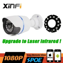 2017 HD 1080P POE CCTV IP camera 2MP night vision indoor/Outdoor Waterproof surveillance camera ONVIF Remote view Laser IR LED