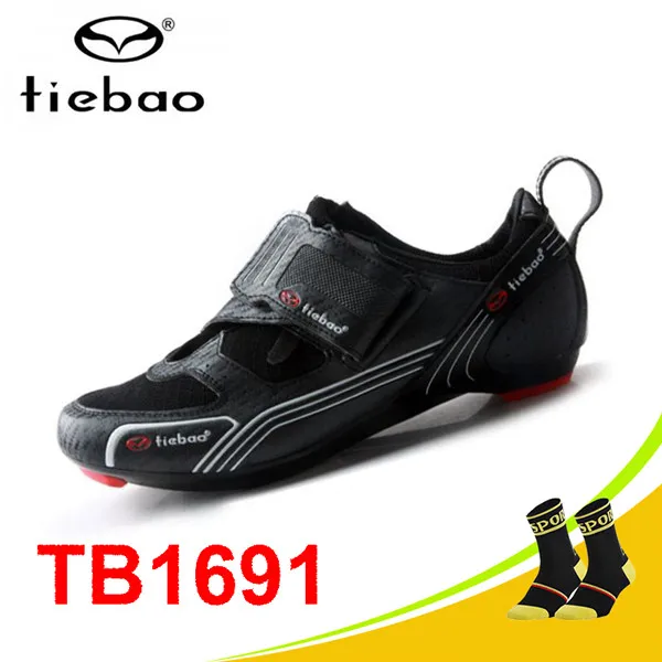 TIEBAO pro велосипедная обувь для шоссейных спортивных гонок, триатлонов, велосипедная обувь, дышащая обувь для верховой езды, кроссовки для шоссейного велосипеда - Цвет: R shoes With socks