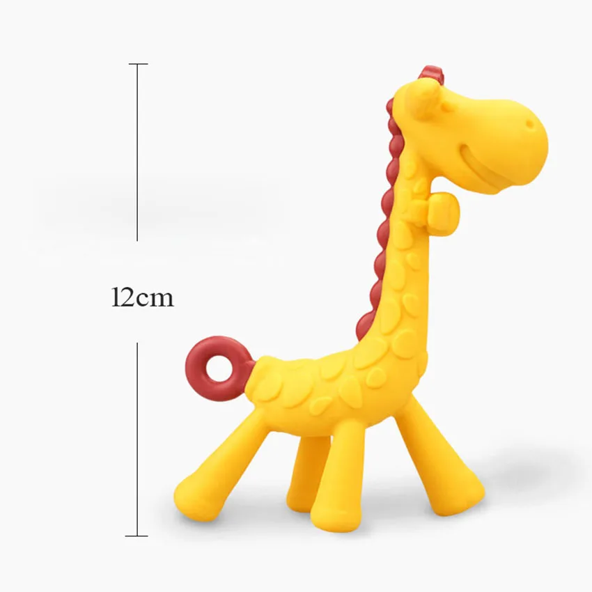 Мультяшная форма жирафа детский Прорезыватель силиконовый без бисфенола А младенческой Прорезыватель игрушка новое ожерелье подвесная игрушка для детской активности