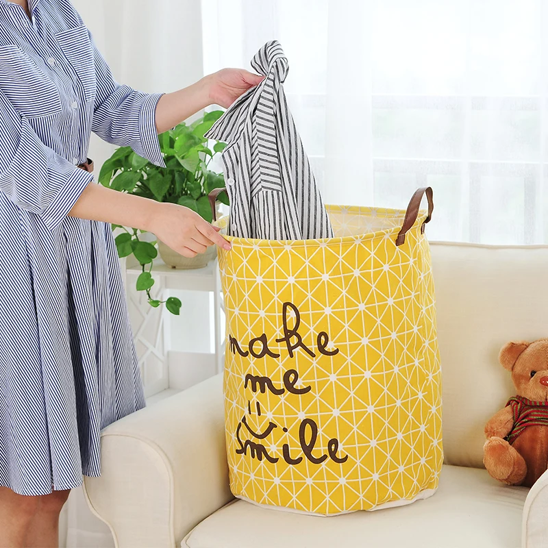 كبيرة للطي سلة تخزين ملابس للعب المنظمون قماش النسيج الاطفال سلة الغسيل الحضانة تعرقل لعبة حقيبة التخزين