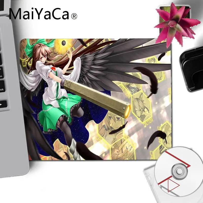 MaiYaCa Reiuji Utsuho Touhou Wings Barrel ноутбук компьютер резиновый коврик для компьютерной мыши ПК игровой коврик для мышки с аниме коврики для мыши - Цвет: No Lock Edge25x29cm