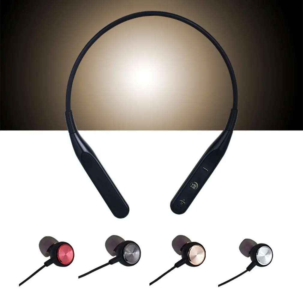 

Wireless Bluetooth Earphone Neck Hanging Hands-free Sports Headphones Noise Canceling Stereo Magnetic Headset with Mic