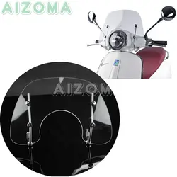 Ясно Flyscreen Ветер Дефлектор с набор установочного кронштейна для Vespa Primavera 150 125cc метакрилат лобовое стекло