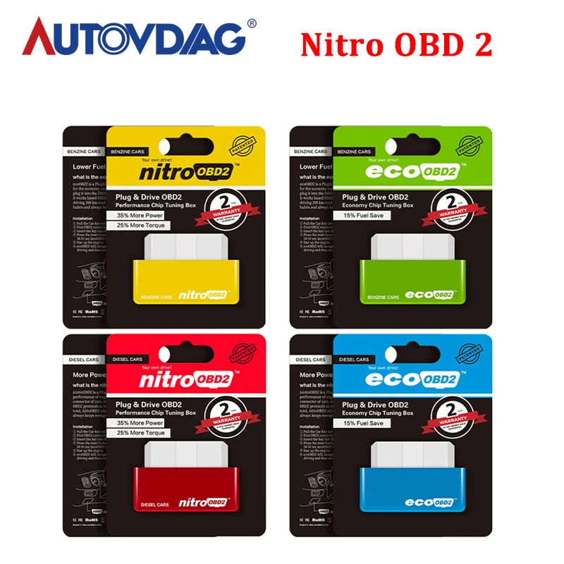 Чип сканера для автомобиля Super ECO NitroOBD2 чип дизельного бензина OBD2 разъем OBD и