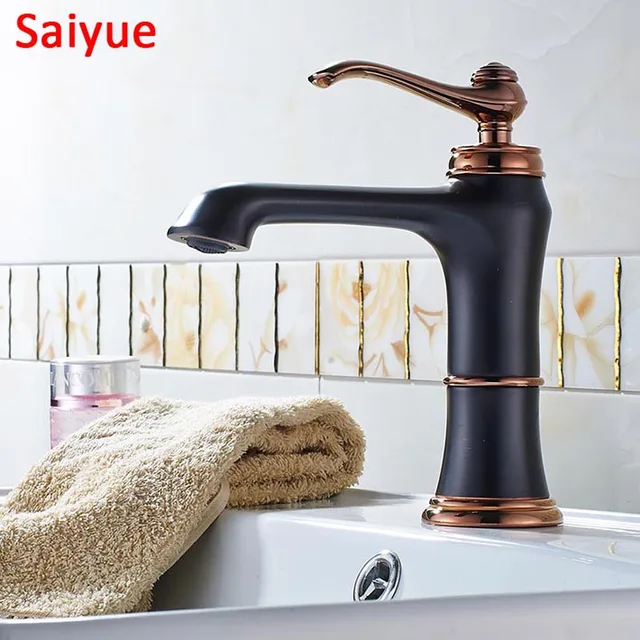 Unique Luxury Solid Br Oil Rubbed Bronze Finish Bathroom Faucet Unique Luxury Solid Br Oil Rubbed Bronze Finish Bathroom Faucet Rose Gold Black Body Single Handle