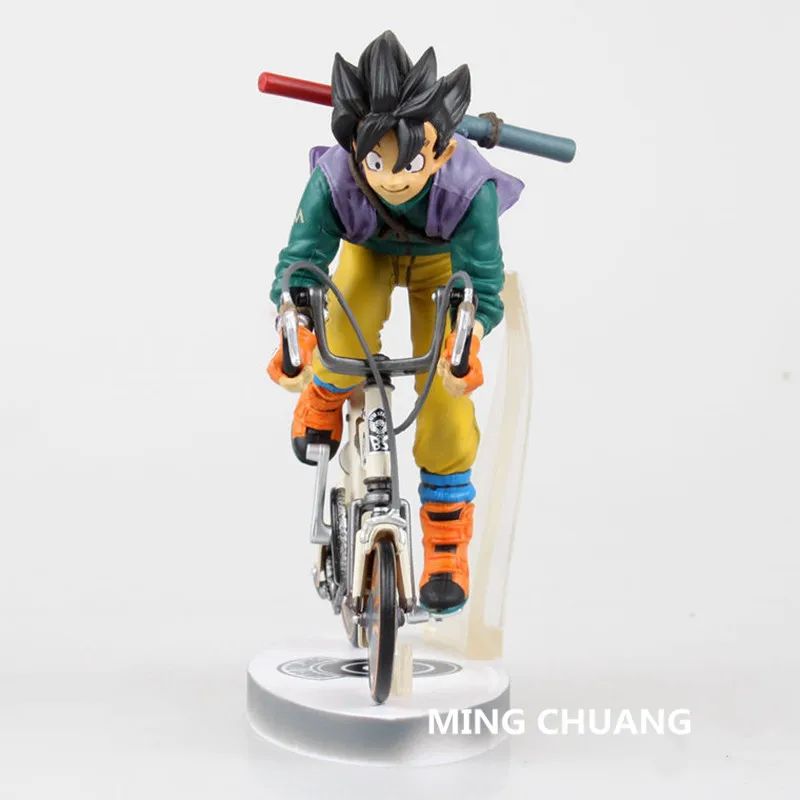 

DRAGON BALLZ Son Goku Kakarotto rides a bicycle PVC Action Figure Collectible Model Toy with retail box 23CM Q166