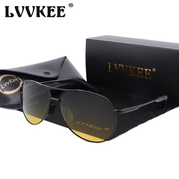 

LVVKEE 2018 Anti glare Polarized Sunglasses Men's Day Night Vision Goggles Driver Sun Glasses UV400 oculos Women Gafas de sol