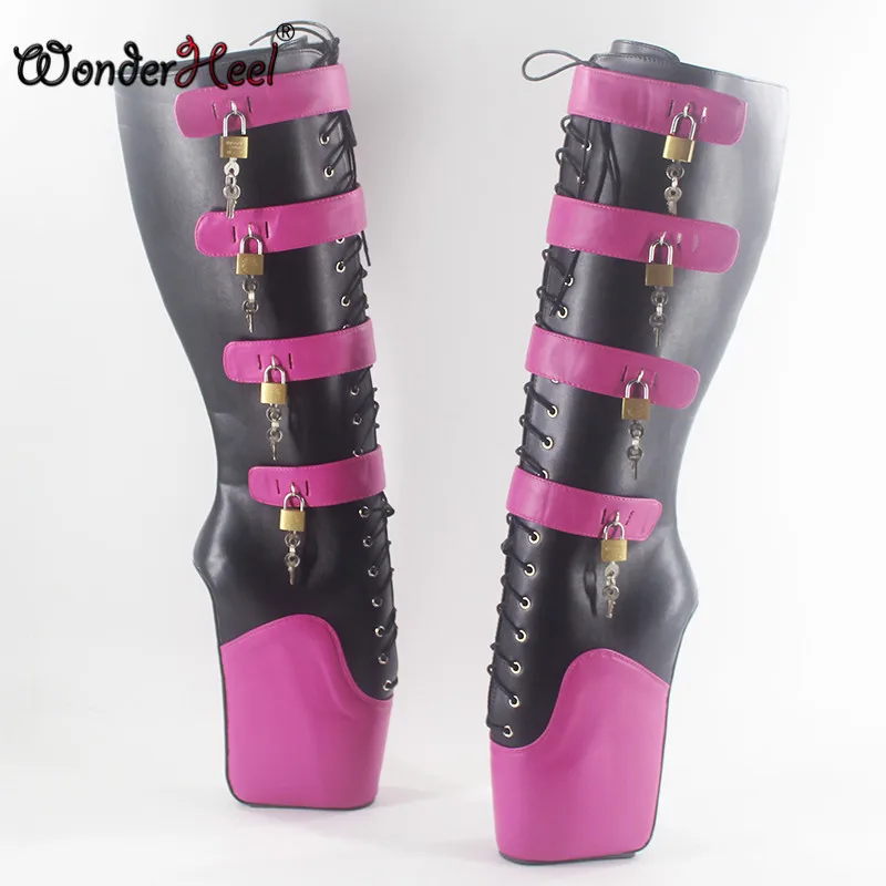 Wonderheel новые балетные ботинки на очень высокой танкетке 7 дюймов|Сапоги до колена|
