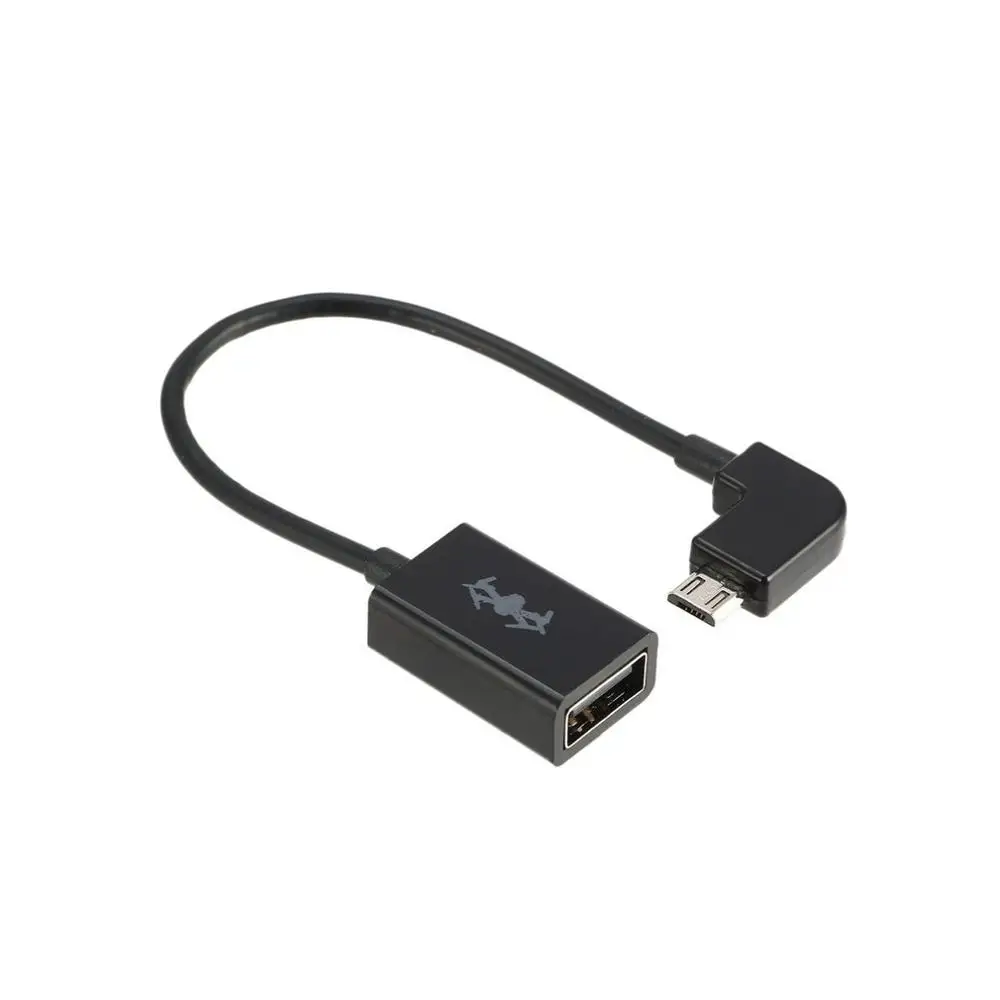 17 см USB OTG адаптер USB OTG кабель для DJI Mavic Pro Air Spark Радиоуправляемый fpv-дрон пульт дистанционного управления и очки - Цвет: Черный